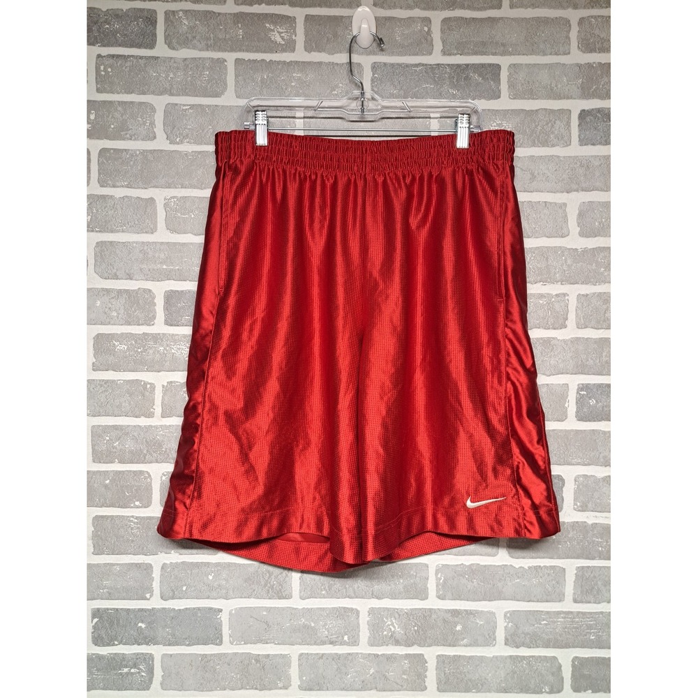 Nike Basketball Vintage 90s Y2K Red‎ Drawstring Shorts Men's Size XL Athletic